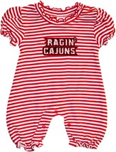 Louisiana-Lafayette Ragin Cajuns Striped Puff Sleeve Romper