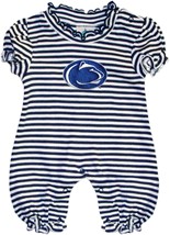 Penn State Nittany Lions Striped Puff Sleeve Romper